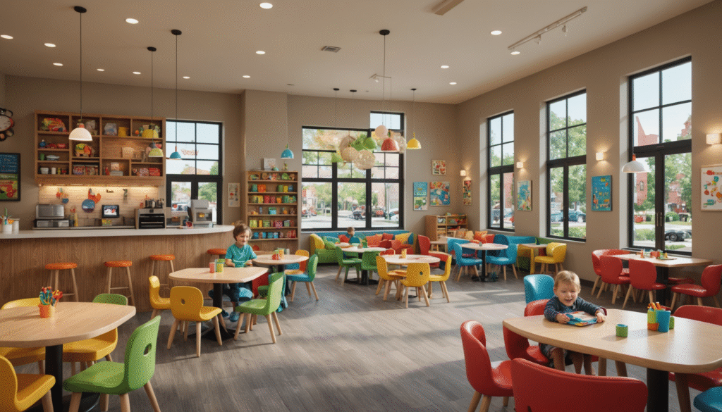 Activités kids-friendly et cafés avec coin jeux