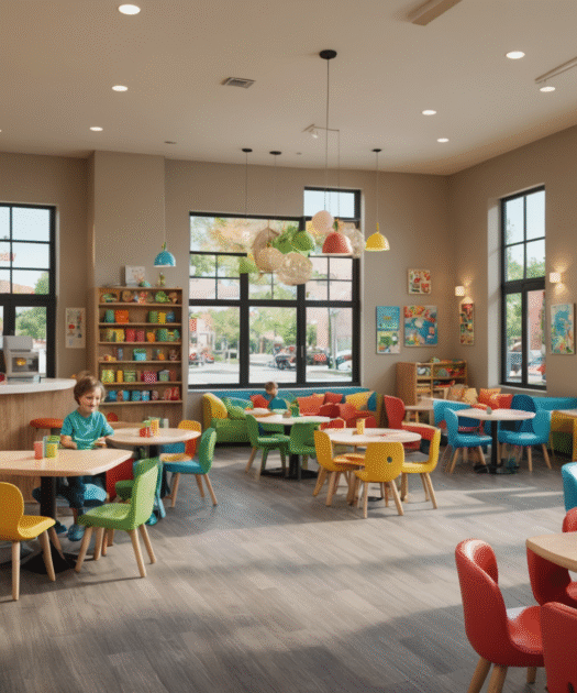Activités kids-friendly et cafés avec coin jeux