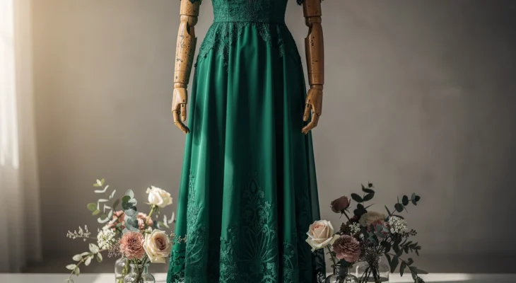 Comment choisir une robe de mariage vert émeraude : élégance et raffinement pour chaque occasion