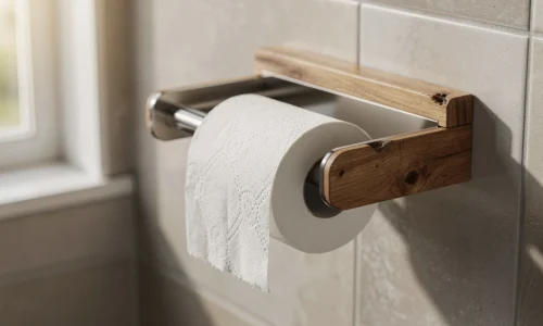 Mix bois et métal : le combo gagnant pour votre porte-rouleau