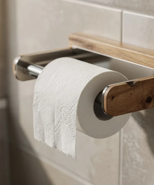 Mix bois et métal : le combo gagnant pour votre porte-rouleau