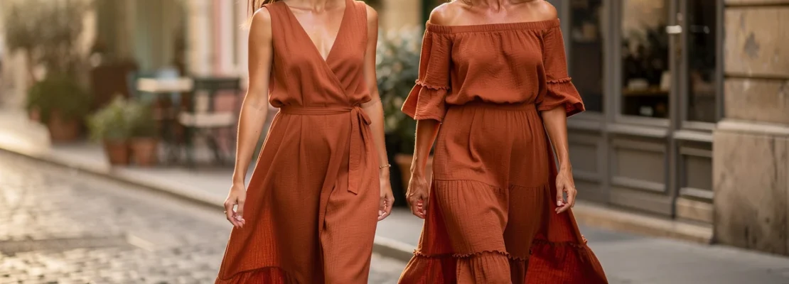 Nos robes terracotta préférées pour un city trip : élégance et style bohème au cœur de la ville
