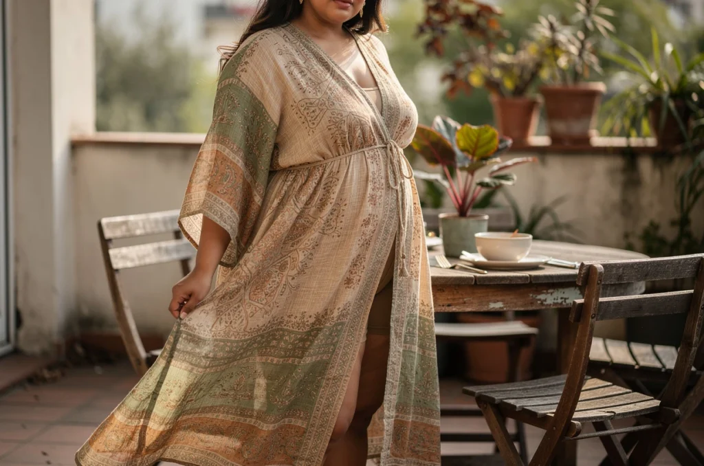 Robe bohème grande taille : allier style boho chic et confort pour un brunch en terrasse