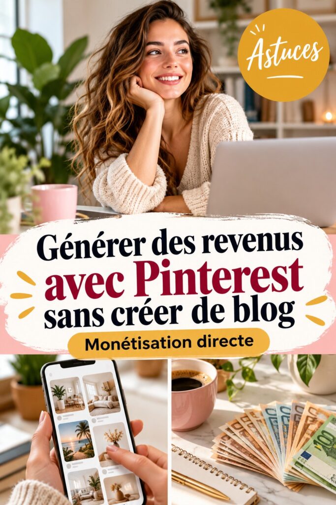 Générer des revenus avec Pinterest sans blog
