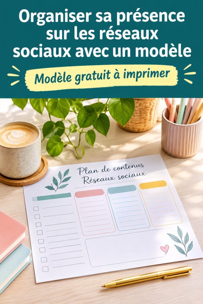 Organisez efficacement vos réseaux sociaux avec un modèle