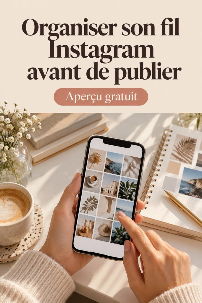 Organiser votre fil Instagram avant de publier